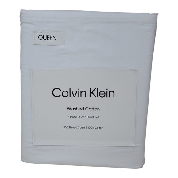 Calvin Klein 4-Piece Queen Sheet Set 300 Thread Count 100% Cotton - Picture 7 of 7
